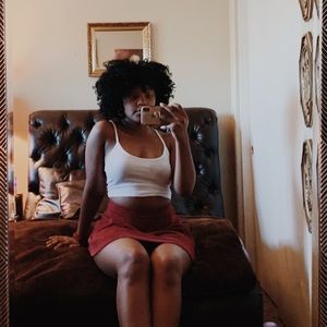 red forever 21 skirt